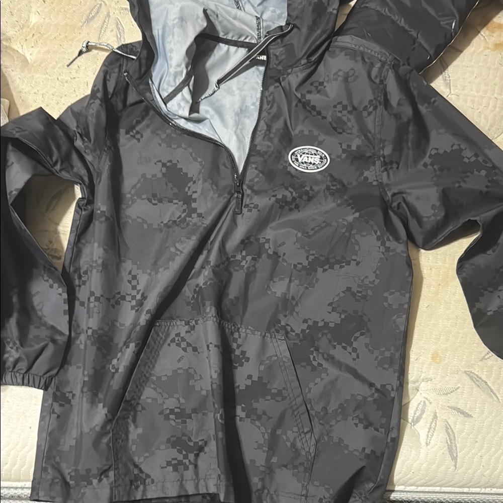 Vans Gray Raincoat Lightweight Water-Resistant